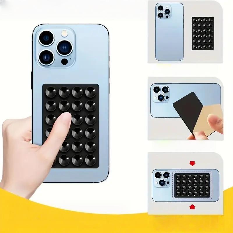 Silicone Vacuum Suction Phone Holder Pad - Anti-Slip Secure Grip on Any Flat Surface, Tool-Free Install