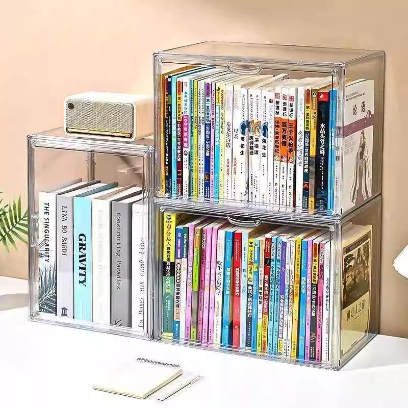 Transparent Multi-Purpose Storage Box para sa Bahay at Opisina, 36x27x32cm, Madaling I-assemble, Organizer na Nakakatipid ng Espasyo