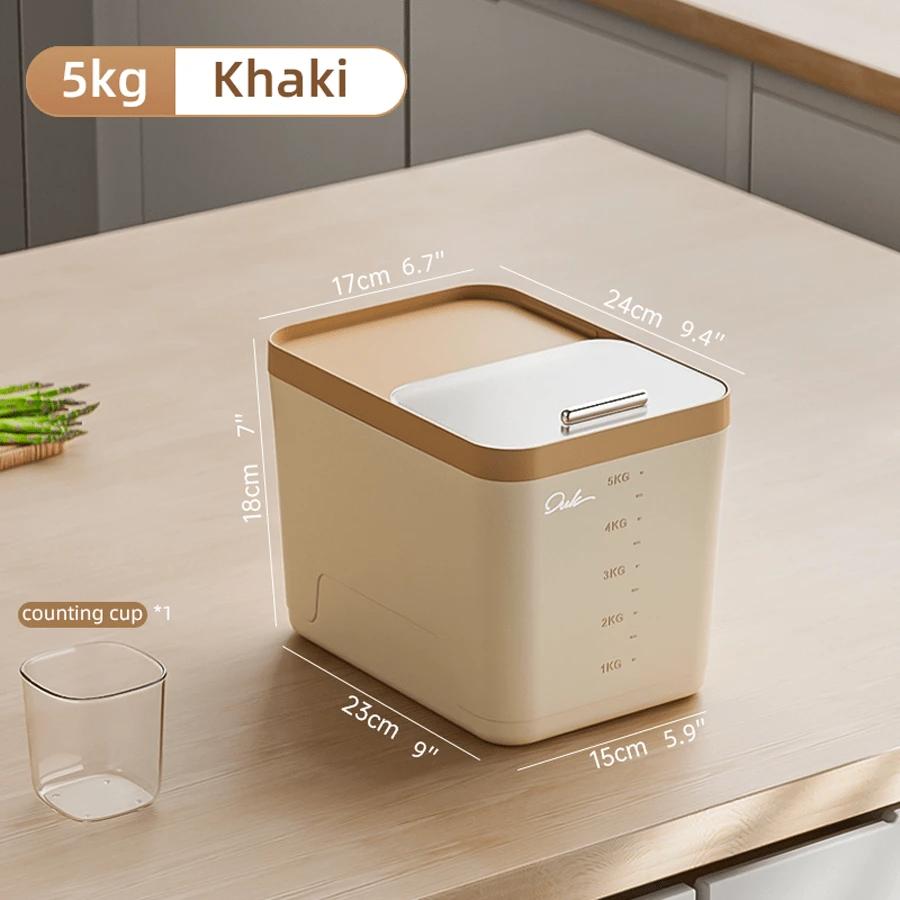 5KG/10KG/15Kg米桶 厨房储米桶大米收纳桶 大容量防虫米缸带盖 送量杯礼盒装