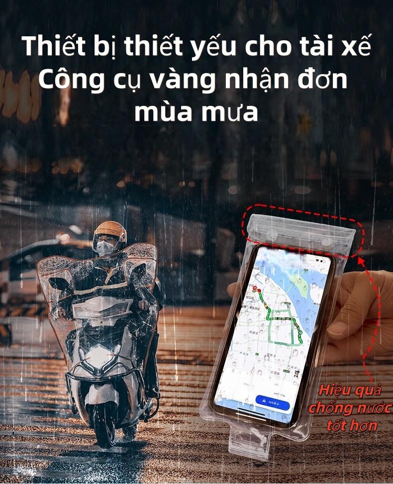 手机防水袋,专为司机和游泳场景设计,采用密封圈密封设计,支持指纹解锁,耐压抗拉性能好