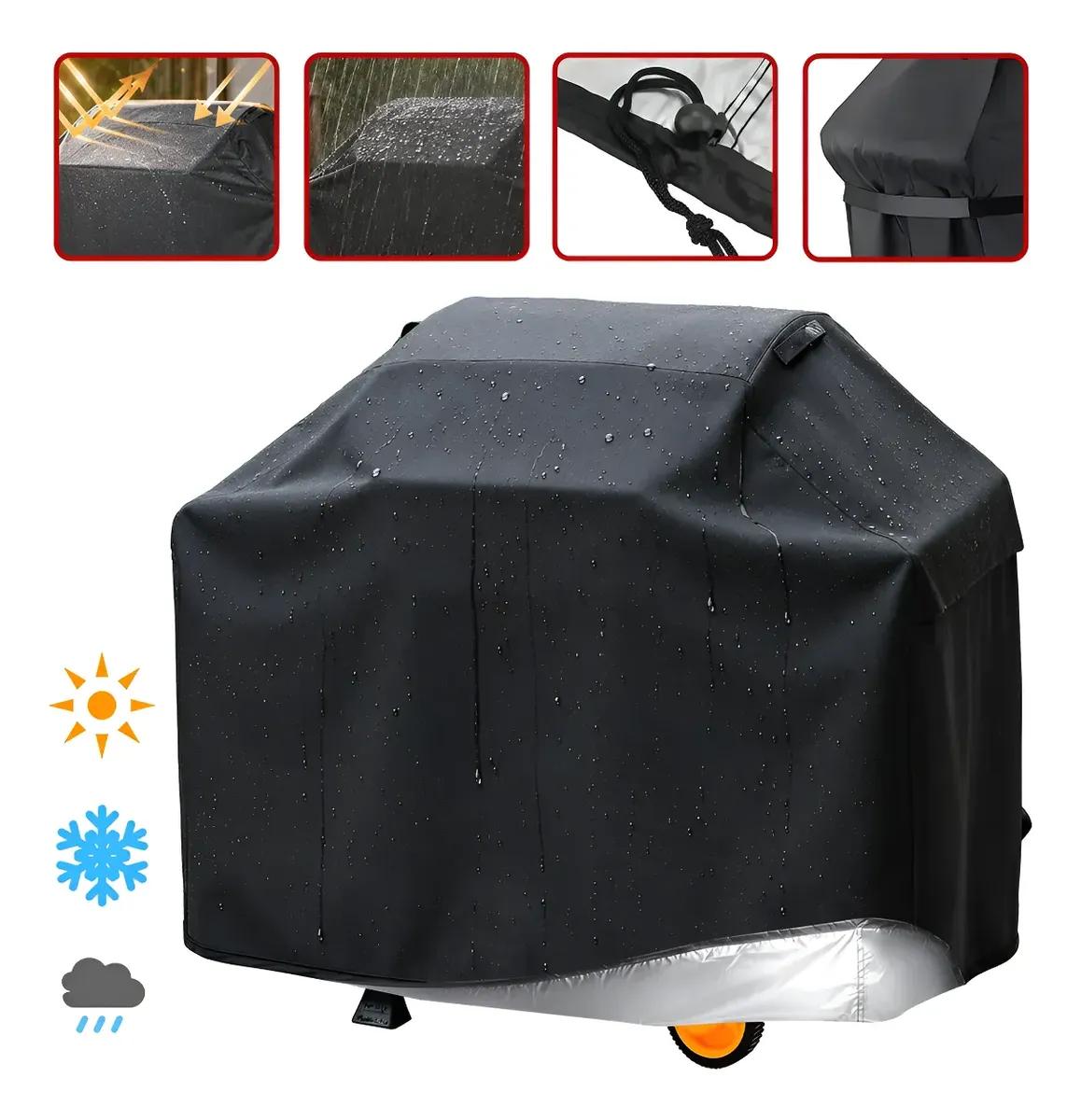 Funda Para Asador Y Parrilla Talla L En Poliester Oxford Cubierta Impermeable Anti Lluvia Y Polvo Proteccion UV Exterior