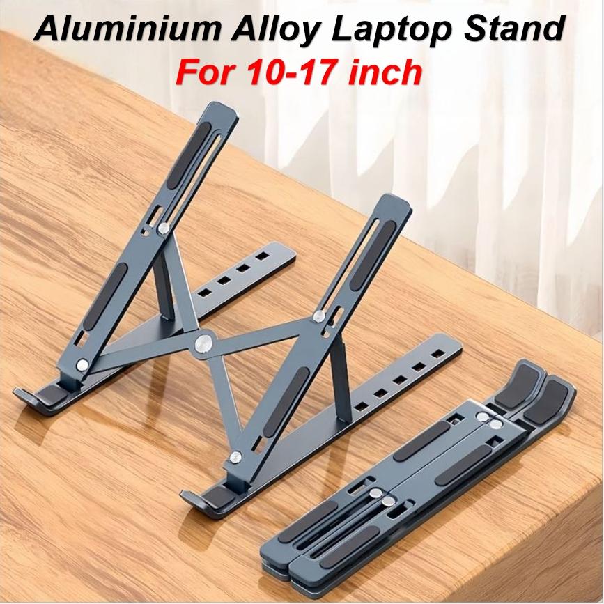 Aluminum Alloy Laptop Stand, Foldable Portable Heighten Bracket for 16/18/20 inch Laptops