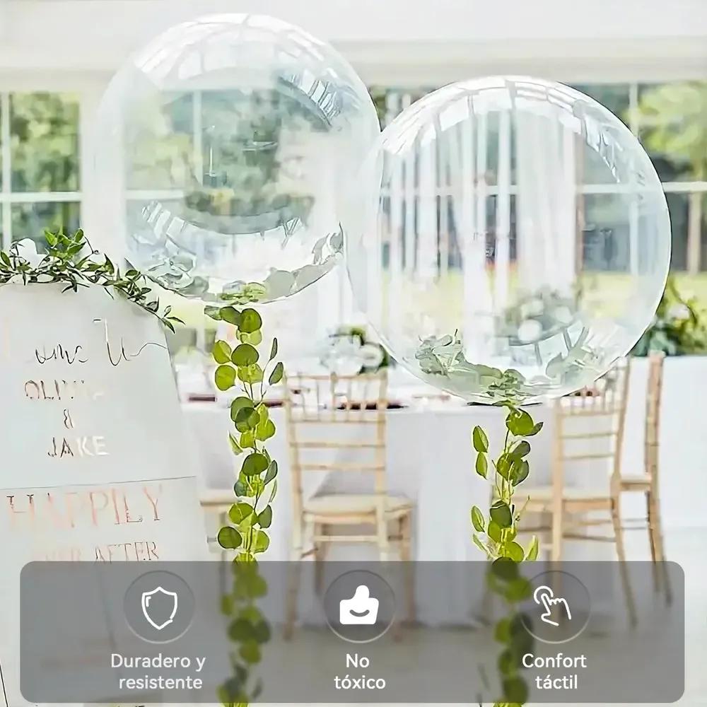 波波球 50只装 18英寸 透明水晶气球,适用于生日派对、婚礼等场合的高级装饰气球