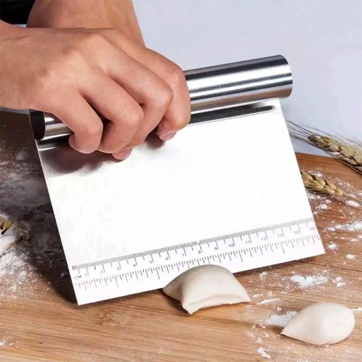 不锈钢面团刮刀 切面刀 带刻度 镜面抛光 Pro Dough Pastry