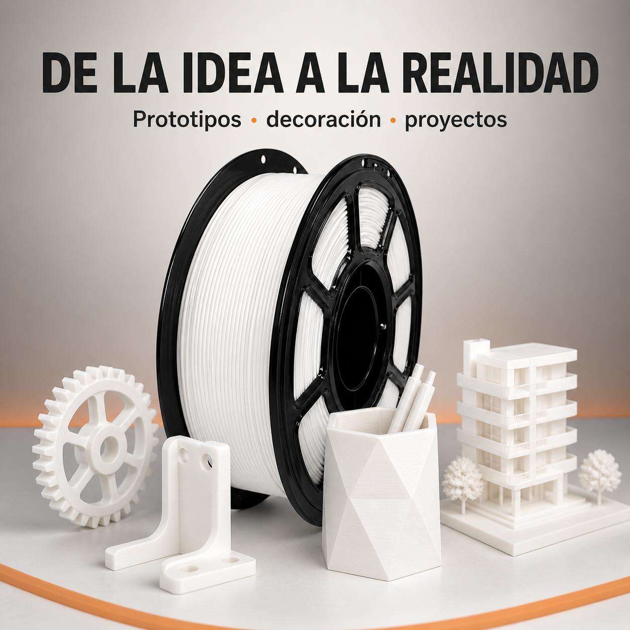 Filamento PLA 1.75mm Para Impresora 3D Bobina 1 Kg De Alta Precisión Sin Burbujas Ni Enredos Para Prototipos Y Figuras DIY