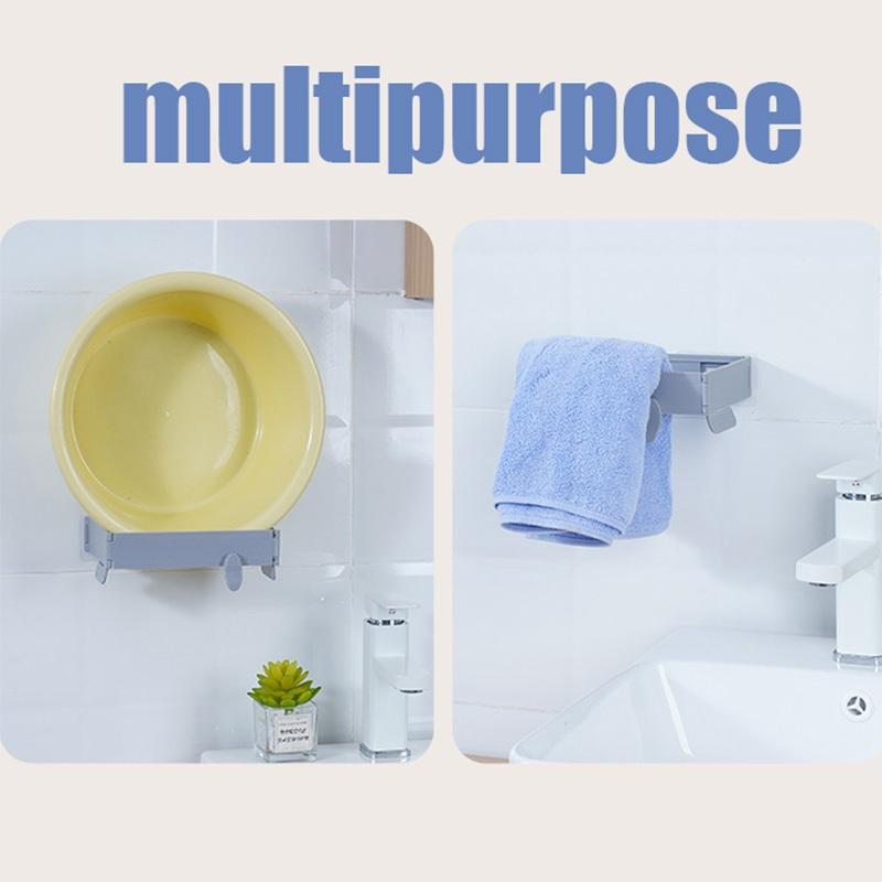 垃圾袋挂架 可折叠 橱柜门挂式 Popotidy 厨房悬挂式垃圾袋架 承重5kg 18.5x12.5cm 塑料材质
