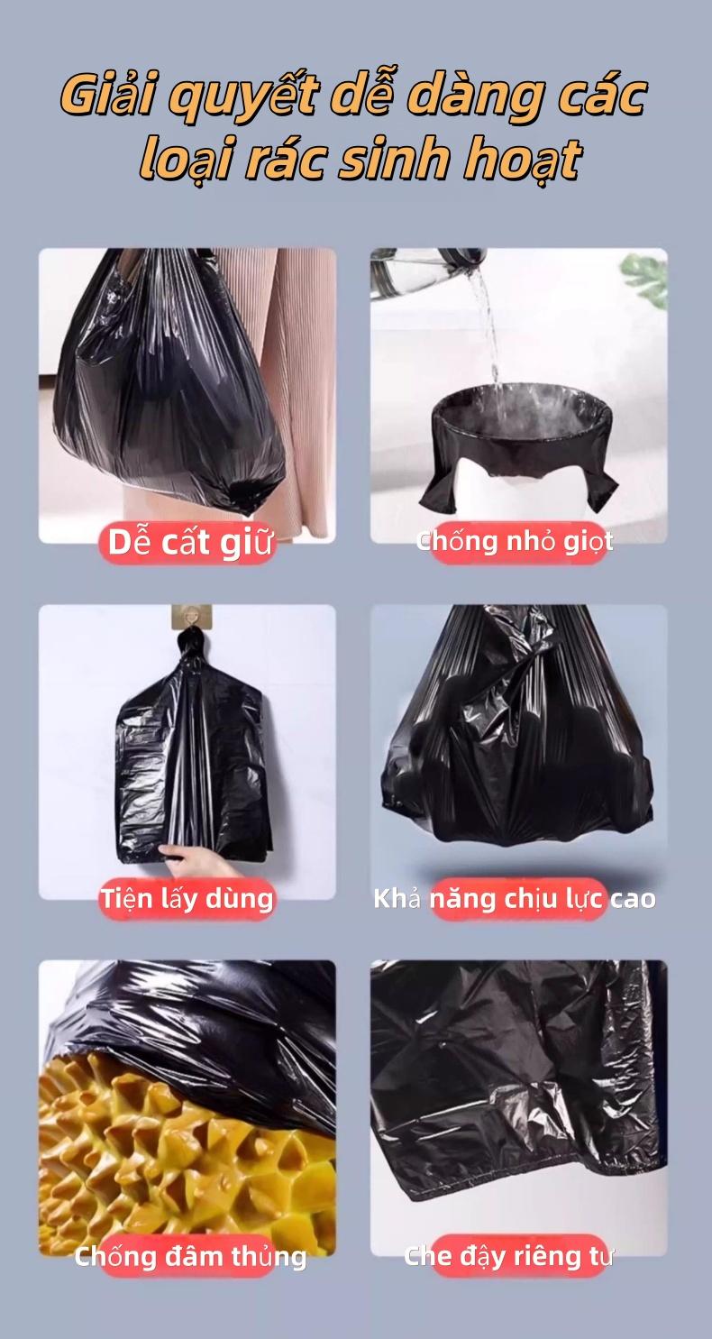 全新垃圾袋100只装新款平底加厚密封材质容量增大1/3高品质适用于家用商用方便高效