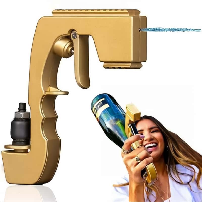 Pistola De Champaña Pulverizador Dispensador Para Fiestas Y Bar Tapón De Vino Y Cerveza Para Botella Antiderrames