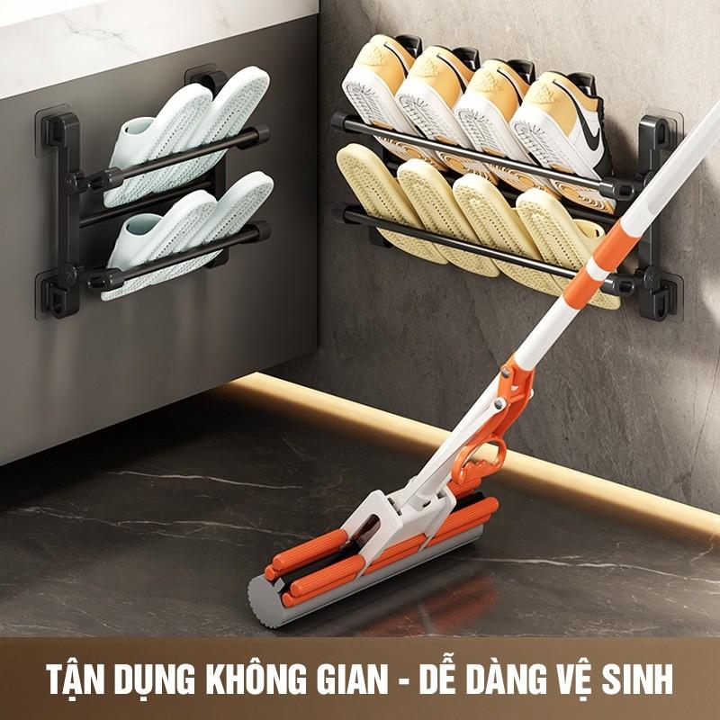 Wall Mounted Shoe Rack 3 Sizes, 12cm Spacing, No-Drill Installation