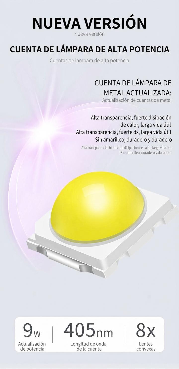 UV LED美甲灯 便携充电式专业凝胶灯 3档定时 Vanance® 丙烯指甲油胶烘干机 Organic Nails