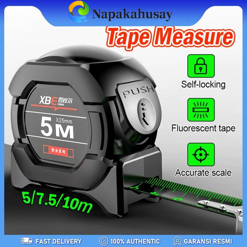 Steel Measuring Tape with Fluorescent Markings, Auto Lock, Impact Resistant, Industrial Use High precision drop-resistant 3m/5m/7.5m/10m