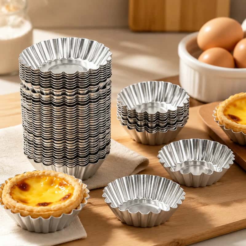 Pack 50 Moldes Para Mini Tartaletas De Acero Inoxidable Moldes Individuales Para Pay Y Hornear Postres Reutilizables Repostería