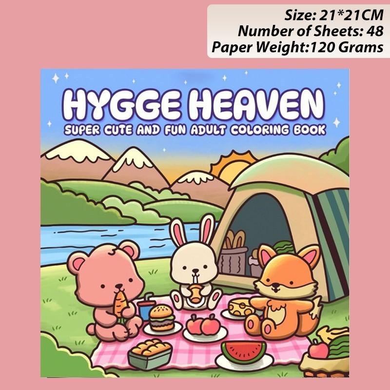 涂色书 可爱舒适角落 放松涂鸦艺术活动书 适合儿童青少年成人