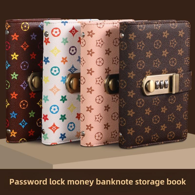 Couples 100-day Challenge Envelope Notepad Set PU leather Binder saving challenge