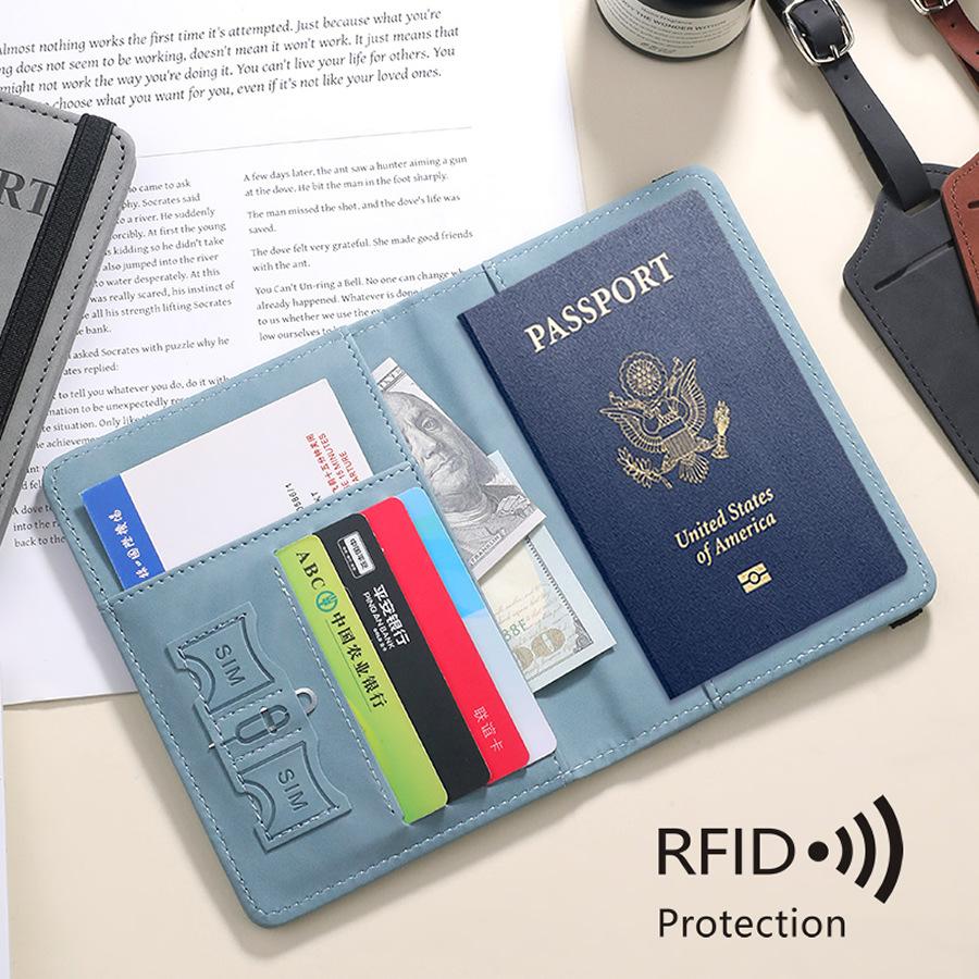 RFID护照钱包 多功能护照包 便携旅行 RFID信用卡护照保护套