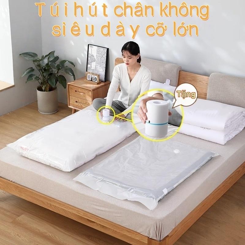 Vacuum Compression Bags Reusable 100 Times, Premium Durable Space Saver 80% for Jackets or Comforters