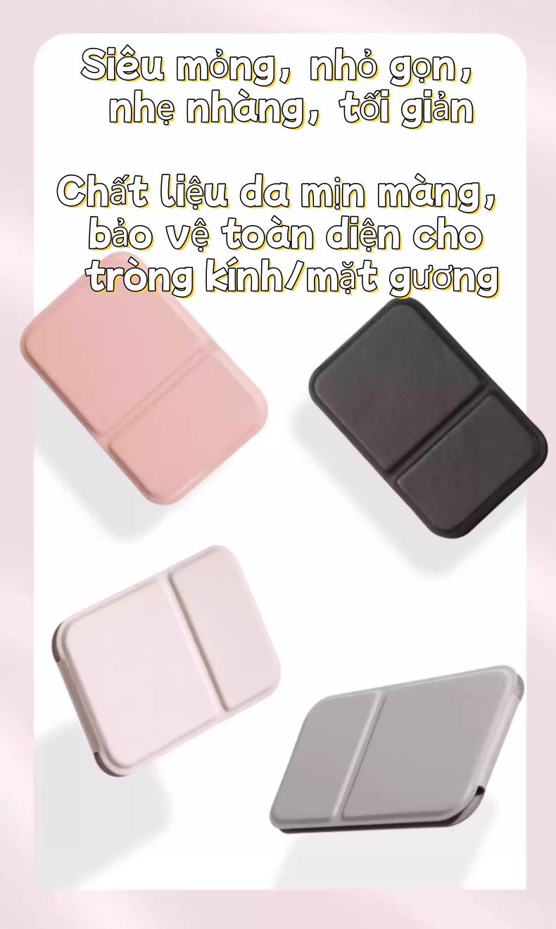 迷你折叠化妆镜 3个角度调节 带限位槽 光滑皮面保护面部 圆润边框不割手 经久耐用品质好 颜色选择多样