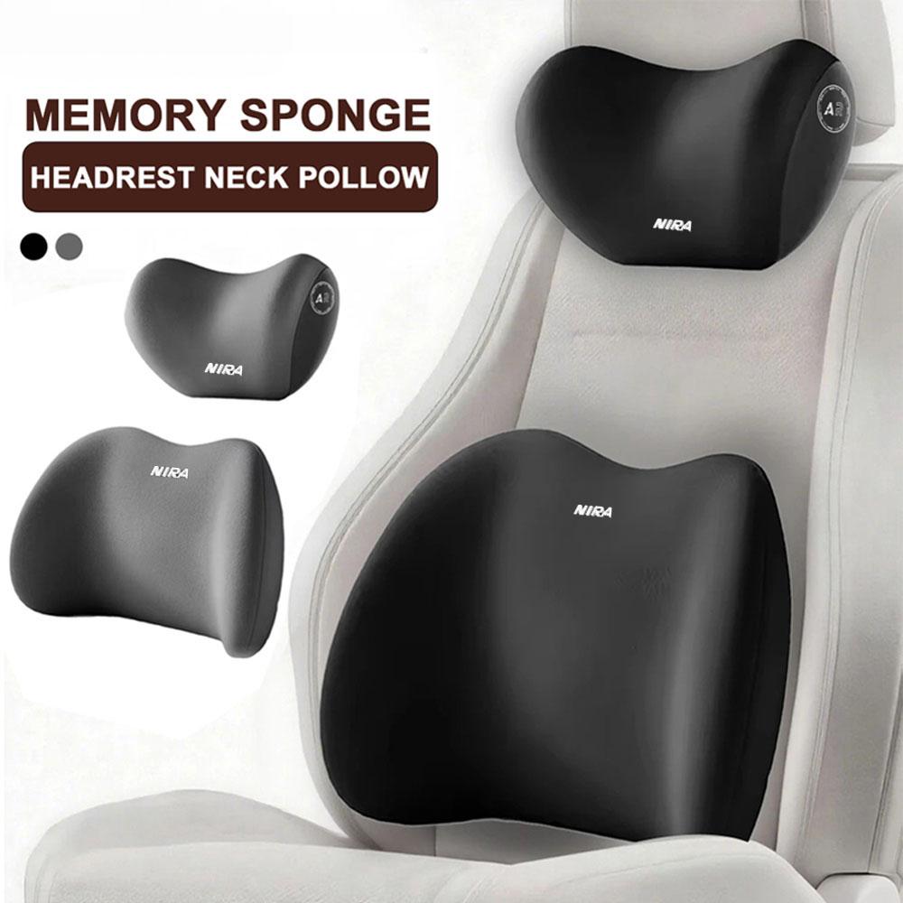 Memory Foam Car Neck Pillow Lumbar Back Support Protective Breathable Headrest Cushion Relieve Stress for Comfort