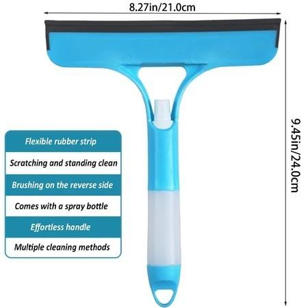 喷水玻璃清洁刮水器3合1家用窗户玻璃清洁工具多功能擦窗器玻璃刮水器带喷壶清洁用品
