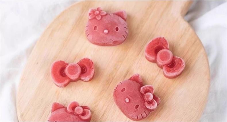 Hello Kitty 可爱猫形冰格 多功能制冰模具 饮料装饰 创意礼物 简单易用