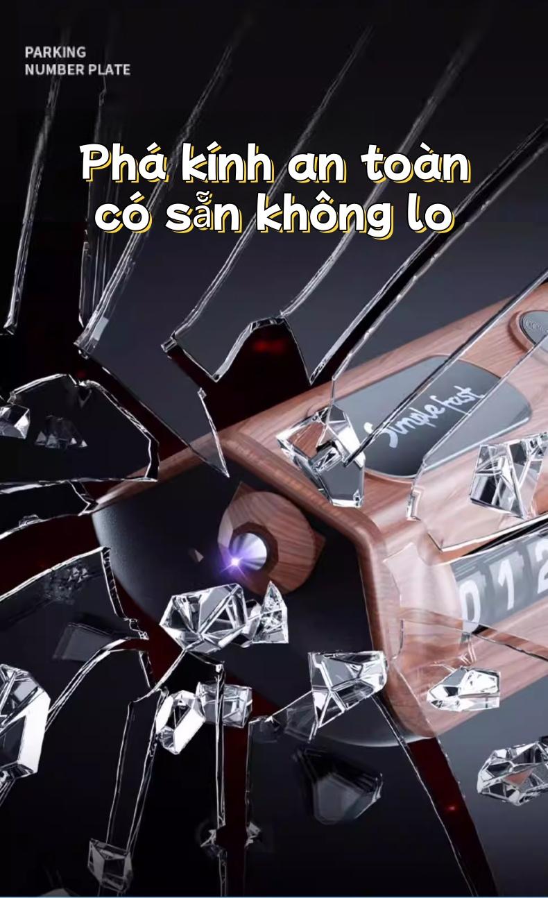 车载停车牌 可隐藏电话号码 金属破窗器 应急工具 豪华棕色