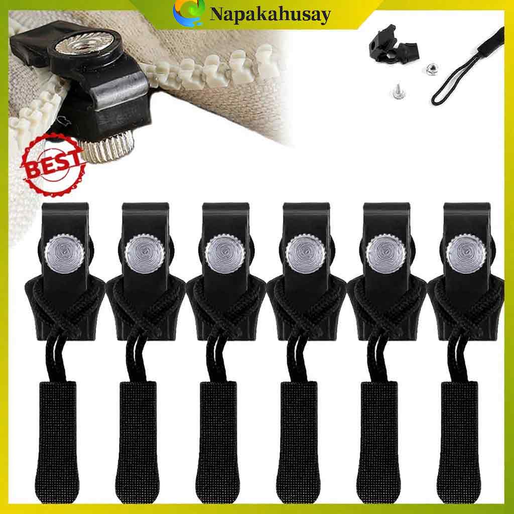 6pcs Zipper Repairer Set - Removable Nylon Coil Sliders Clip for Sewing Craft