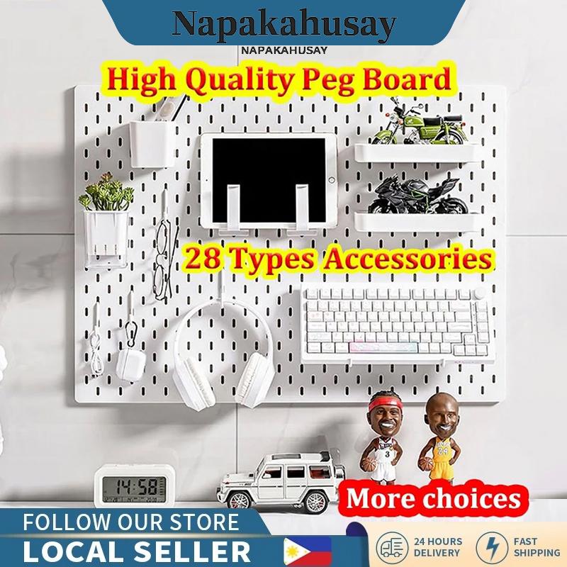 Pegboard Peg Board Organizer Accessories Shelf Wall Hanging Rack Shelves Storage Home Decoration wall mounted kitchen organizer