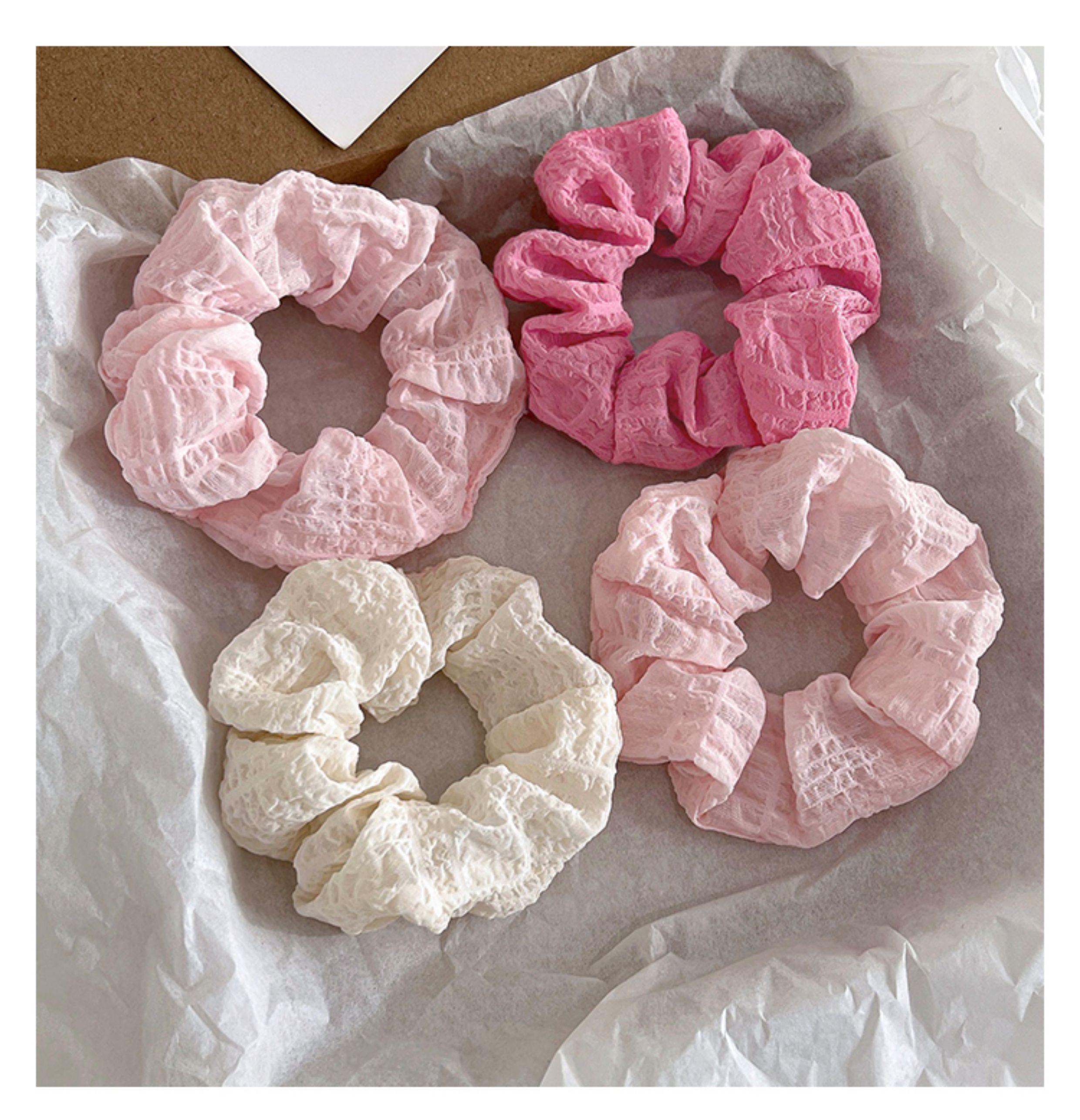 Scrunchie大号大肠发圈丸子头盘发手腕发圈优雅气质减龄学生通勤上班逛街适合佩戴