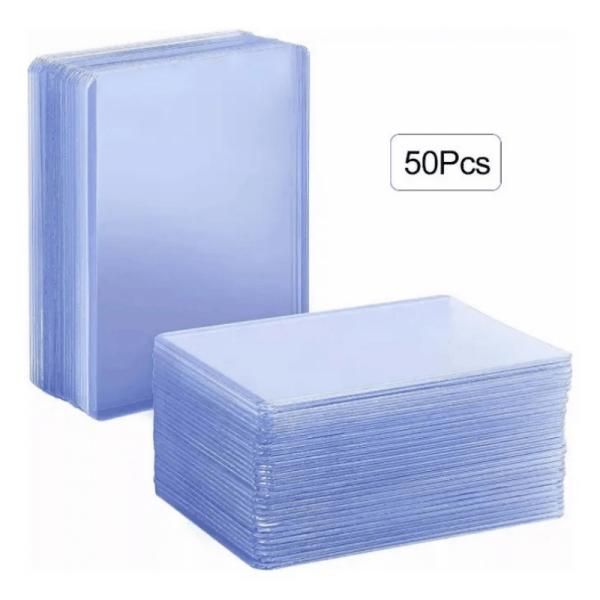 50张装35PT上开口硬质卡套 透明防刮花防划伤卡牌保护套 适用于游戏卡牌和收藏卡牌