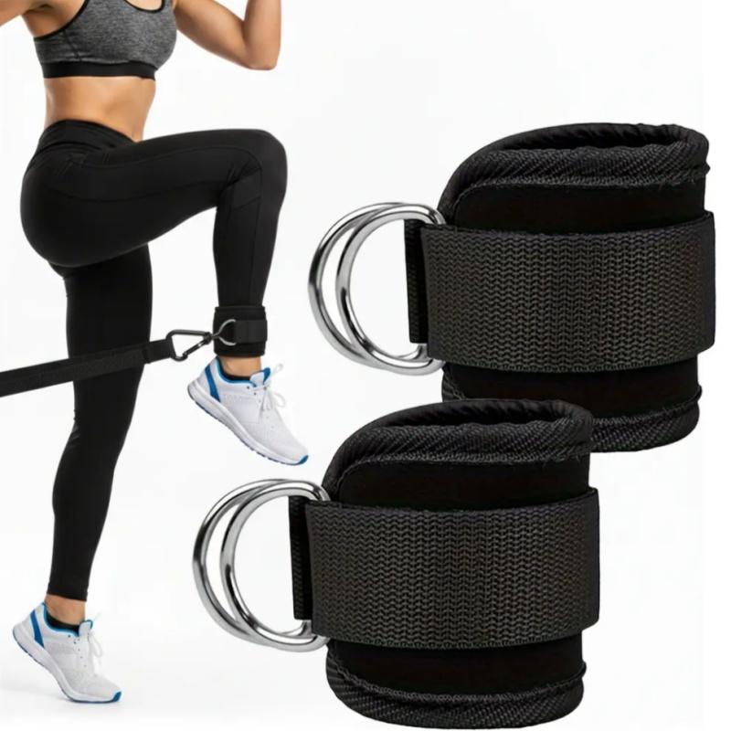 Tobilleras Para Polea De Gimnasio Acolchadas Con Anillos D Correas De Tobillo Ajustables Para Glúteos Y Piernas Fitness