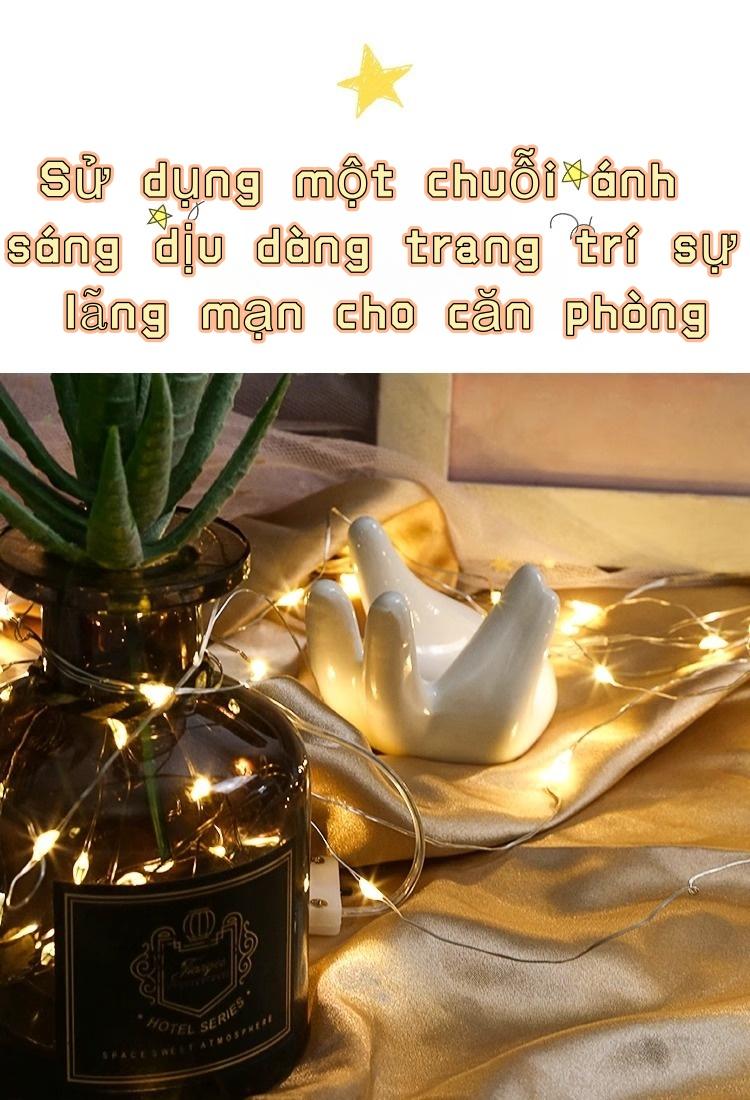 LED仙女灯萤火虫灯3种闪烁模式生日圣诞装饰浪漫卧室独特礼物1M/2M/3M黄色多色单色