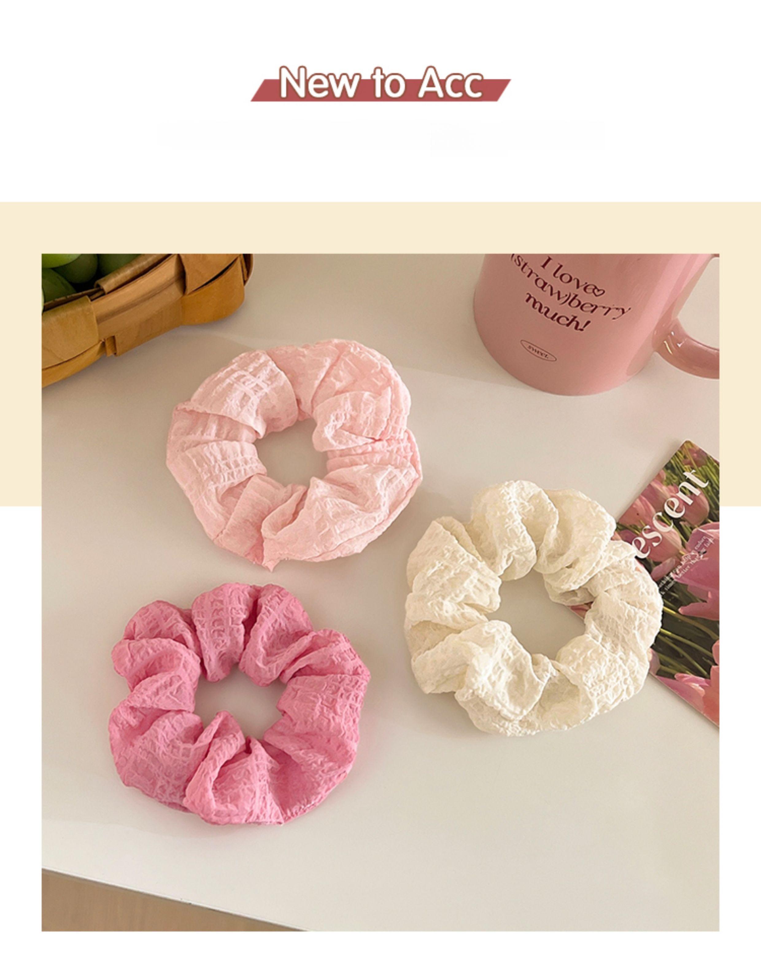 Scrunchie大号大肠发圈丸子头盘发手腕发圈优雅气质减龄学生通勤上班逛街适合佩戴
