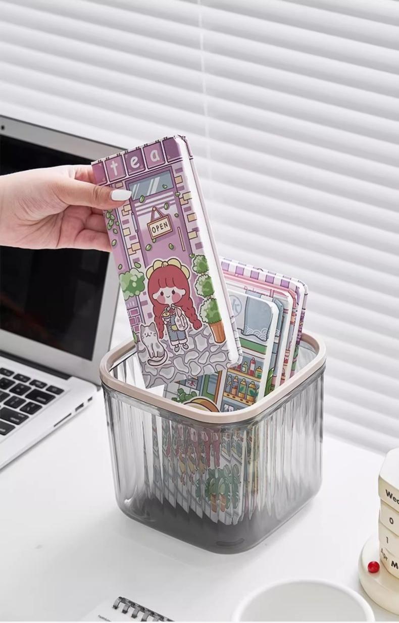 透明小号垃圾桶 桌面美学透明设计带盖方便 轻奢家用适用于家中各个角落空间 干净整洁小巧