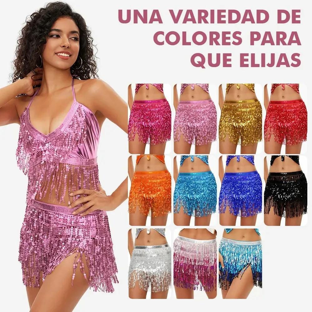 Fajilla De Lentejuelas Para Danza Del Vientre Bellydance Cadenera Pareo Para Fiestas Festivales Y Disfraces Cintura