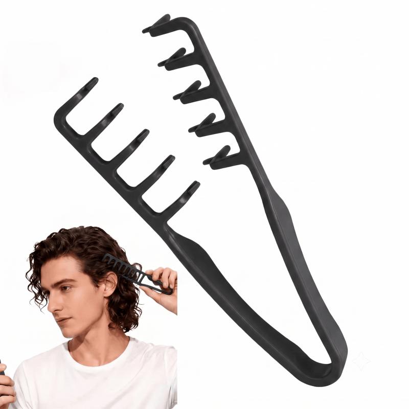 Peine Moldeador Para Hombre Con Dientes Anchos Para Volumen Y Elevación De Raíz Herramienta Profesional De Barbería