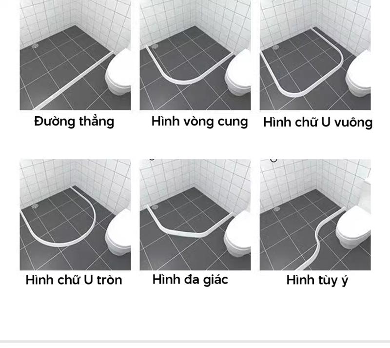 挡水条 多功能防水阻水条 适用于卫生间厨房浴室台面水槽浴缸门槛 可弯曲灵活适应各种地面湿区