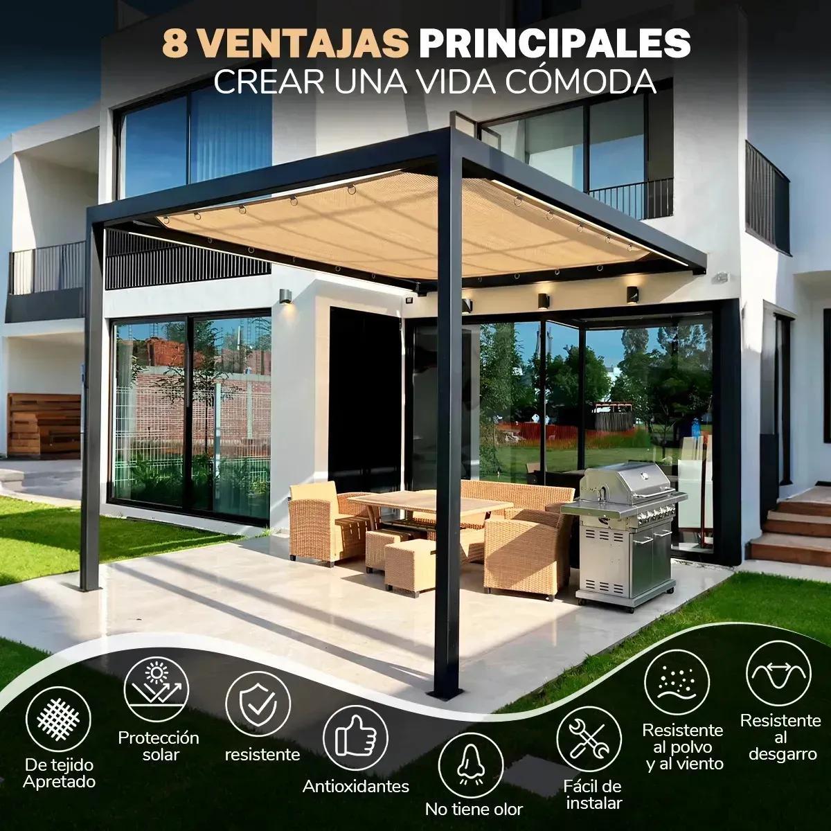 遮阳网 户外 花园 防晒网 篷布 遮阳篷 6x4米 98% 防紫外线 防晒 舒适