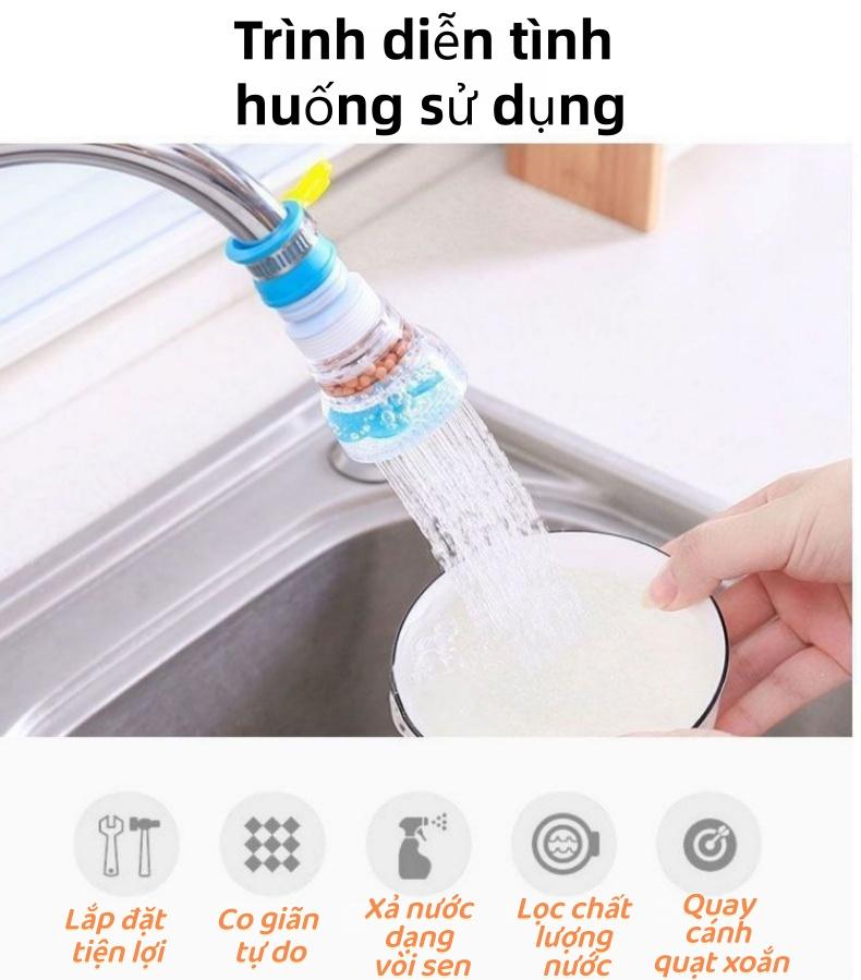 水龙头净水器 家用自来水过滤 改善生活用水水质 旋转喷淋螺旋水流技术 集中矿物过滤