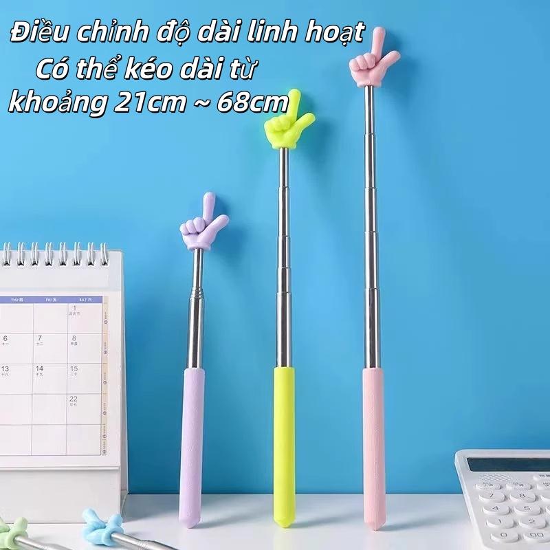 Telescopic Metal Board Pointer with Soft Silicone Finger Tip, Non-Slip, Flexible, Durable, Wholesale