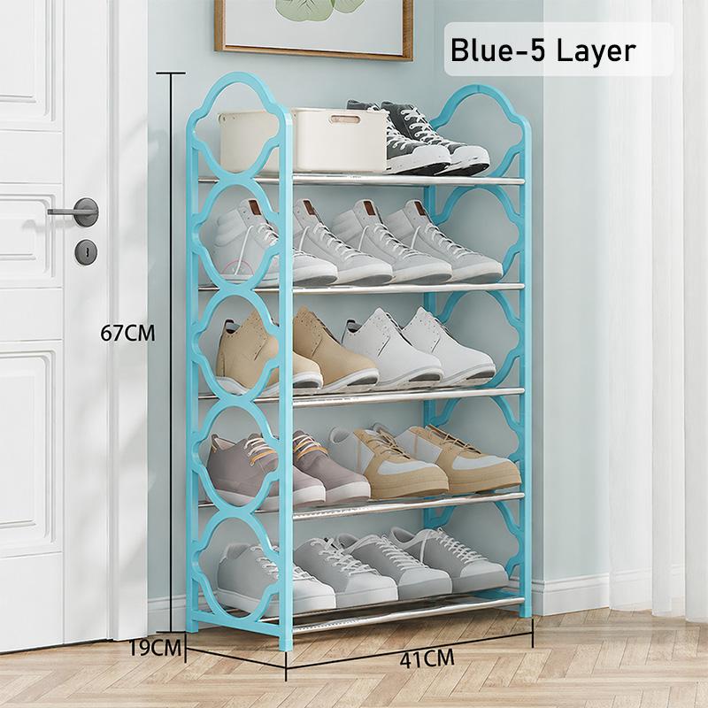 4/5Layers Multilayer Simple Home Shoe Cabinet Space Saving Dormitory Bedroom Door Rack
