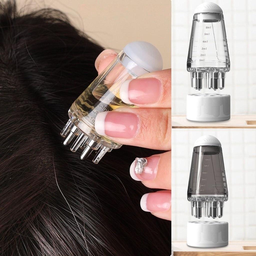 Hair Root Applicator Pen - Dual Massage Roller Ball Tip, Durable & Easy Clean, Evenly Applies Treatment to Roots