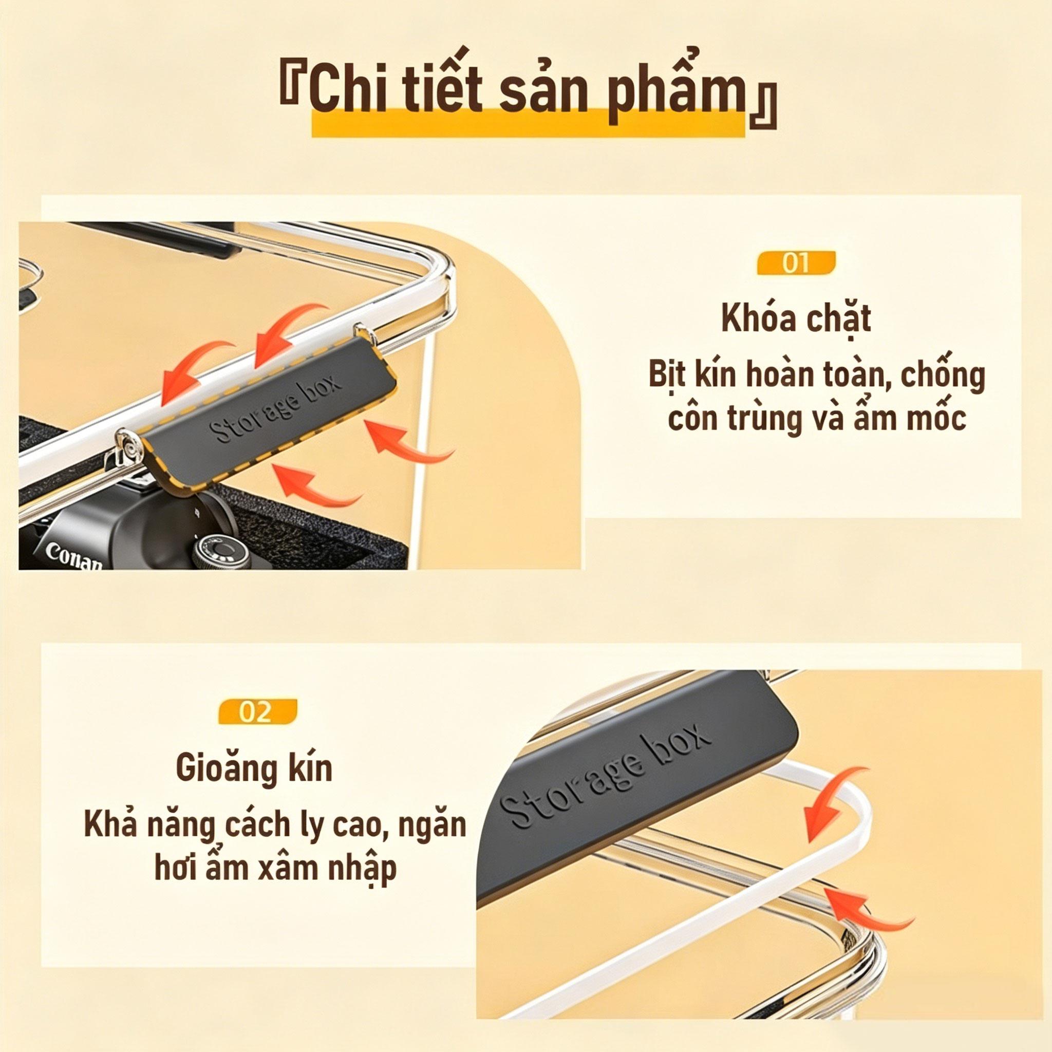 相机镜头数码设备防潮收纳箱 绝对防潮密封防尘 方便实用易操作 加厚塑料材质坚固耐用美观大方