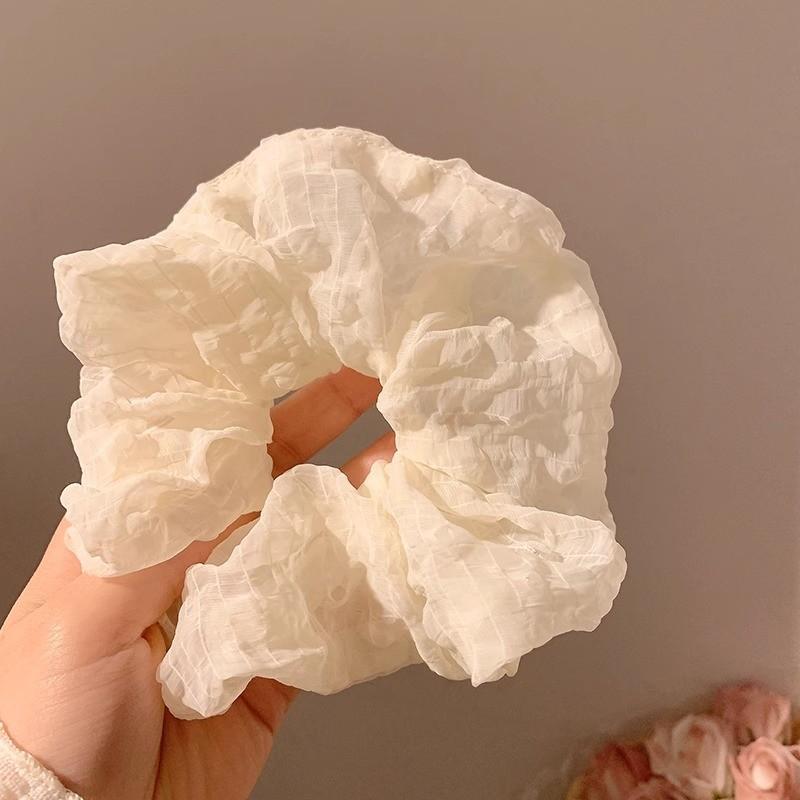 Scrunchie大号大肠发圈丸子头盘发手腕发圈优雅气质减龄学生通勤上班逛街适合佩戴