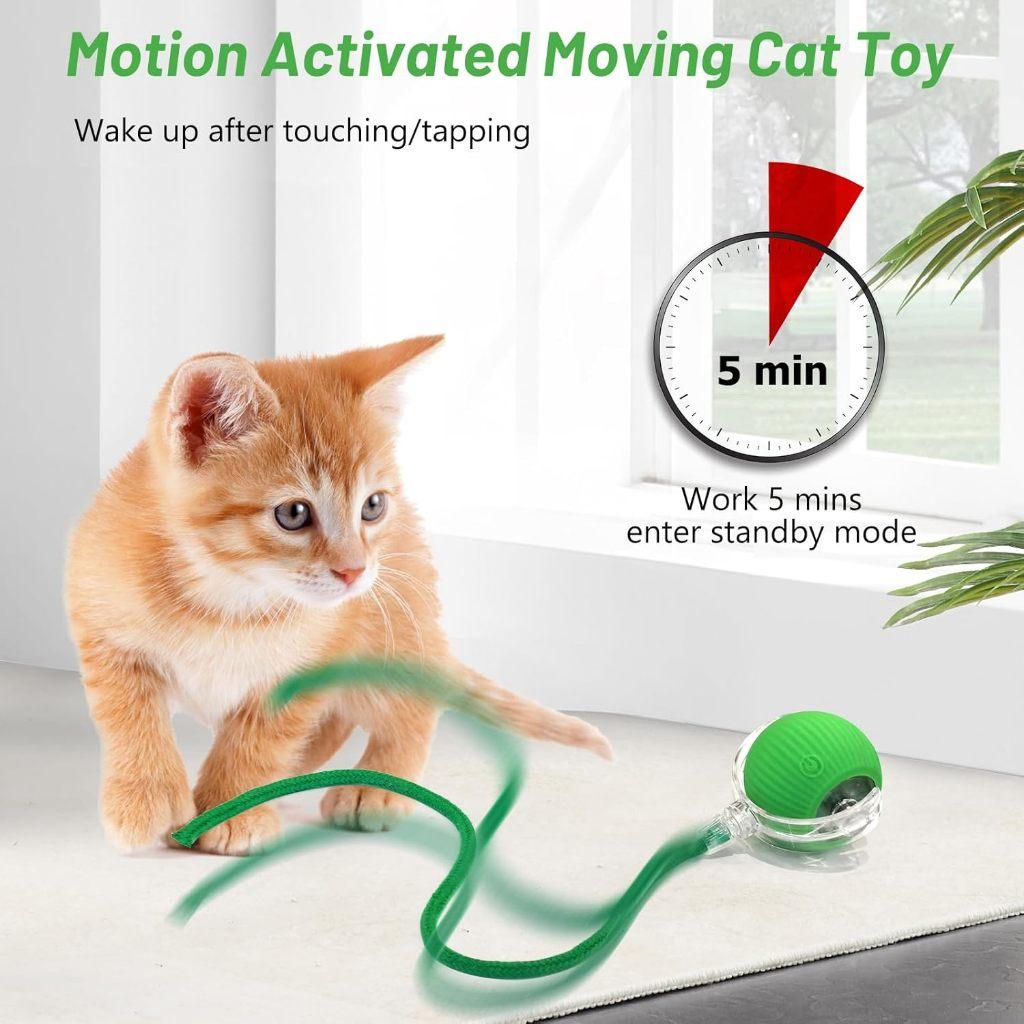 智能互动猫玩具球自动滚动球 可充电电动猫狗玩具 三种模式不可预测运动