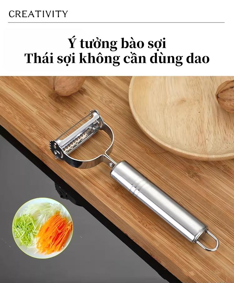 多功能不锈钢削皮器 水果蔬菜削皮刀 智能苹果土豆刨皮器套装 厨房家用 坚固手柄设计 简单易用