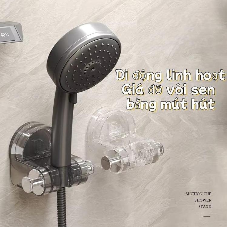 Shower Head Holder Vacuum Suction, Adjustable Height, Strong Suction, Easy Installation