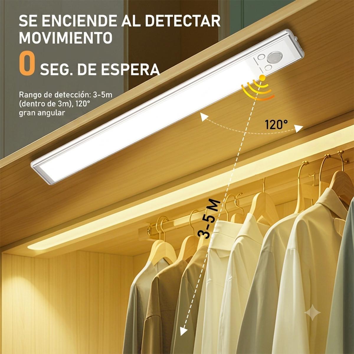 Luces LED Para Gabinete Con Sensor De Movimiento Lámpara Recargable USB Magnética Inalámbrica Para Cocina Armario Closet