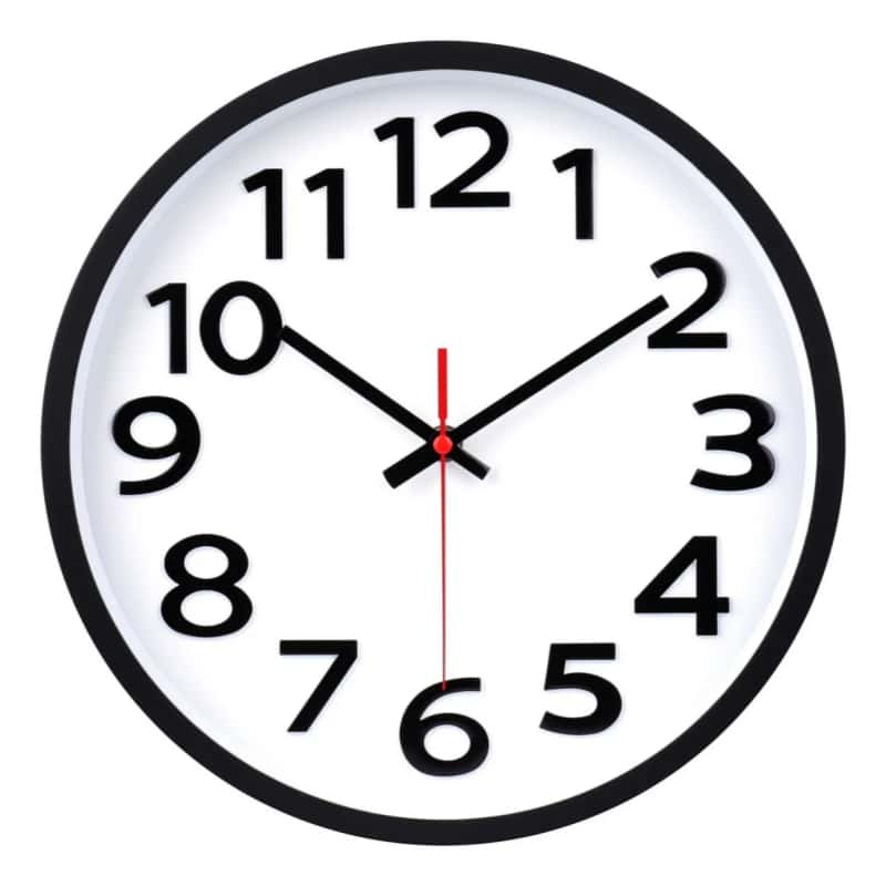 Reloj De Pared Moderno 18 cm Silencioso De Cuarzo Con Números Grandes Para Sala Dormitorio Recámara Y Decoración