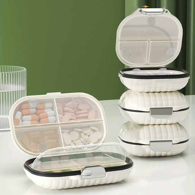 Travel Pill Box with Compartment Case, Multipurpose Portable Jewelry Organizer