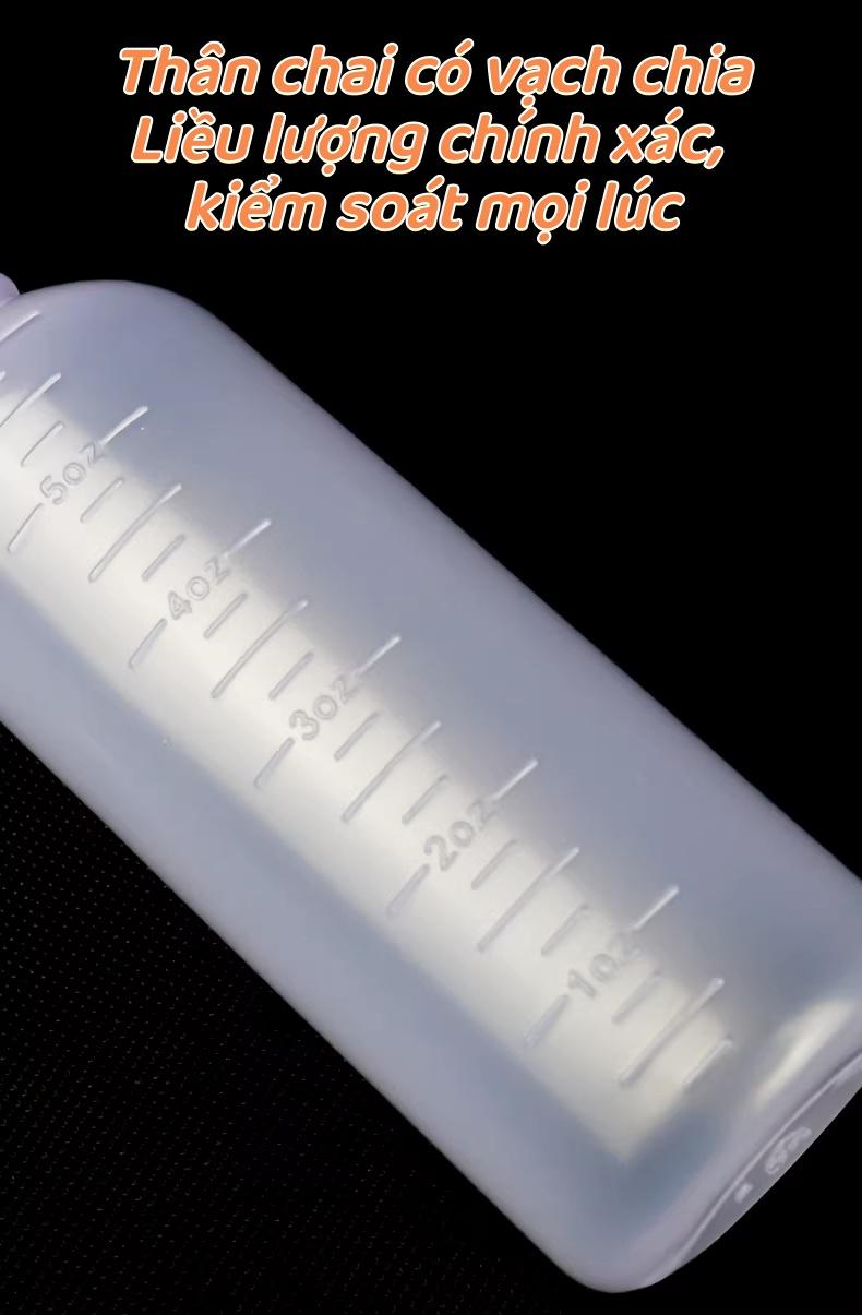 染发工具多功能染发剂涂抹瓶170ml宽底稳定透明刻度瓶身均匀喷涂省料专业调色适用